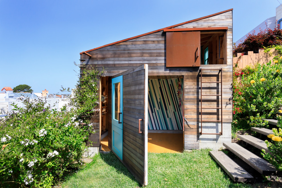 Photo of a contemporary garden shed and building in San Francisco.