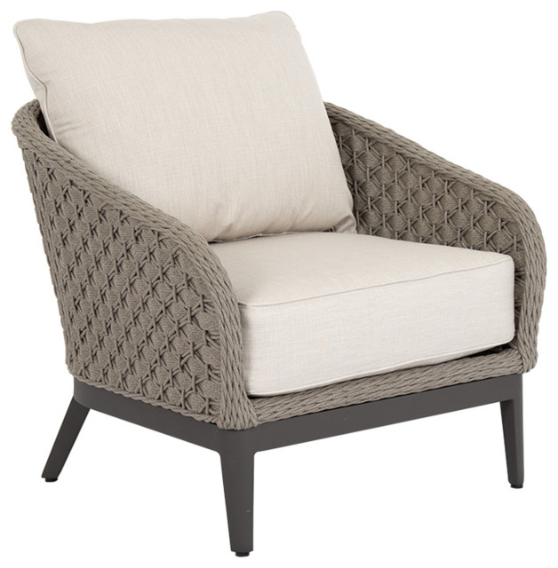 Marbella Club Chair w/Cushions, Echo Ash Beach Style Outdoor Lounge