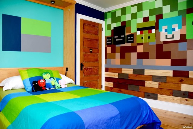 Minecraft bedroom makeover contemporary