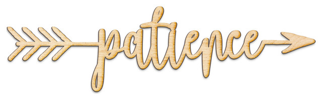 Patience Right Arrow Wood Sign Home Decor, 24" wide x 6" tall ...