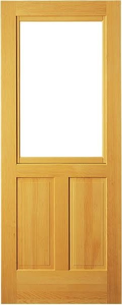Classic Pine Door With B Sash And Screen Craftsman Screen