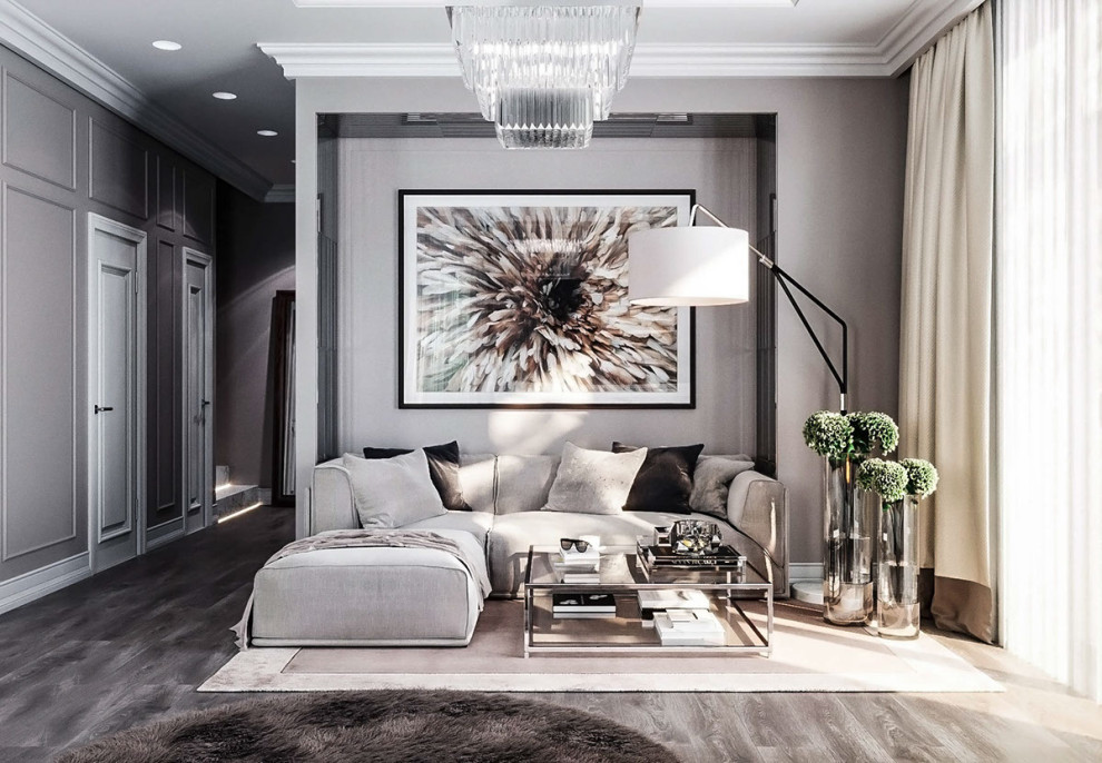 Гостиная с камином