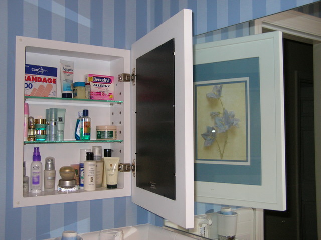 Recessed Picture Frame Medicine Cabinets with No Mirrors