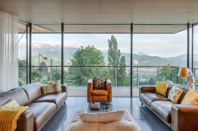 Maison B contemporaneo-salon