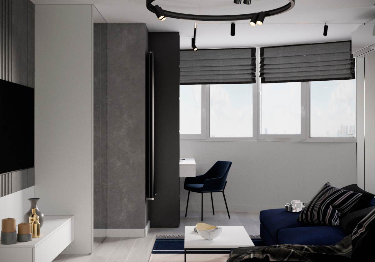 Дизайн интерьера в серых тонах