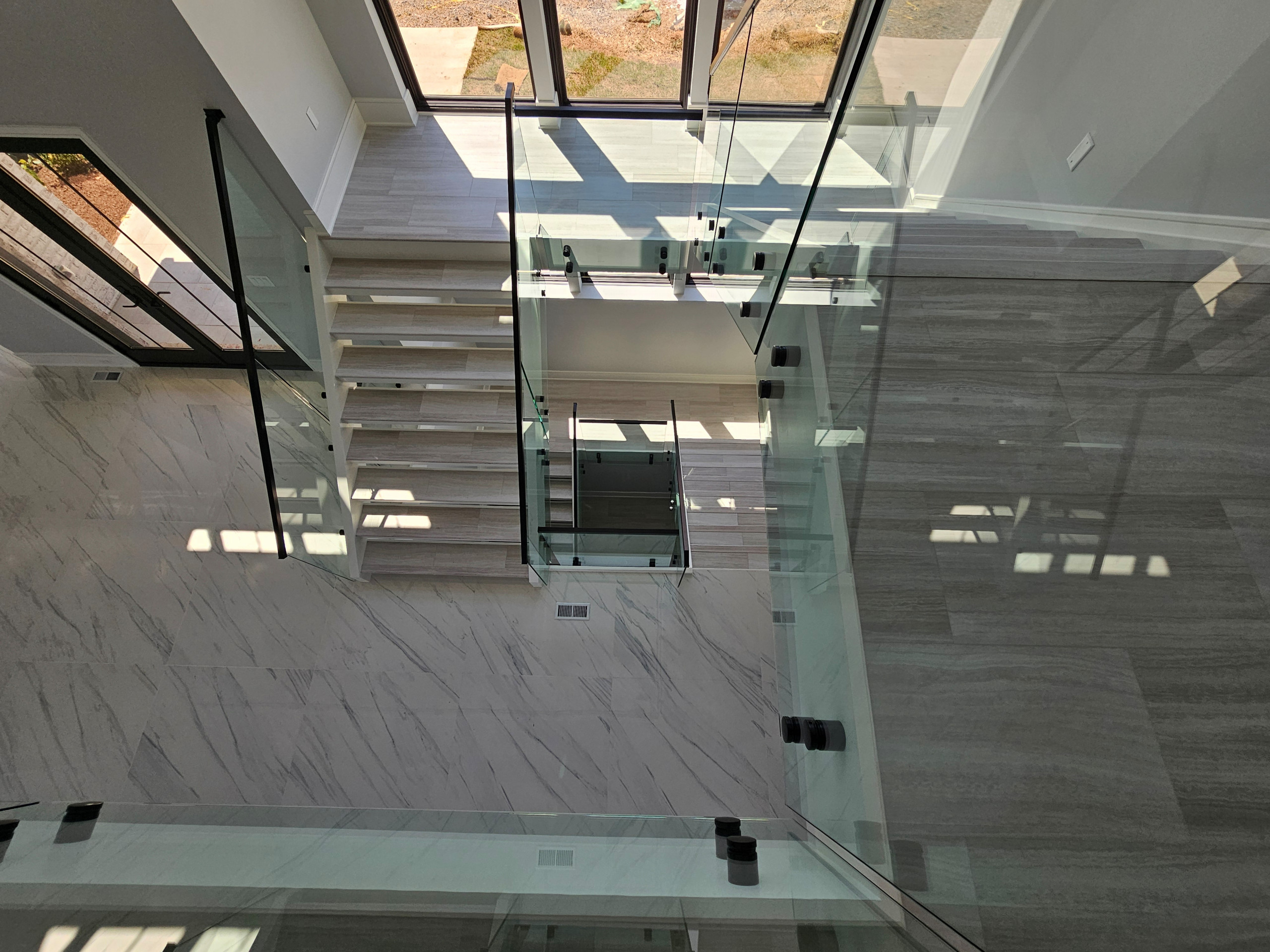 125_Modern Open Rise Stair with Glass Balustrade, Aldie, VA 20105
