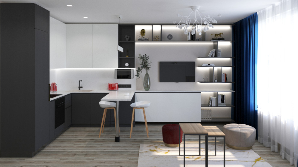 Проект студии 37 кв.м в Янино