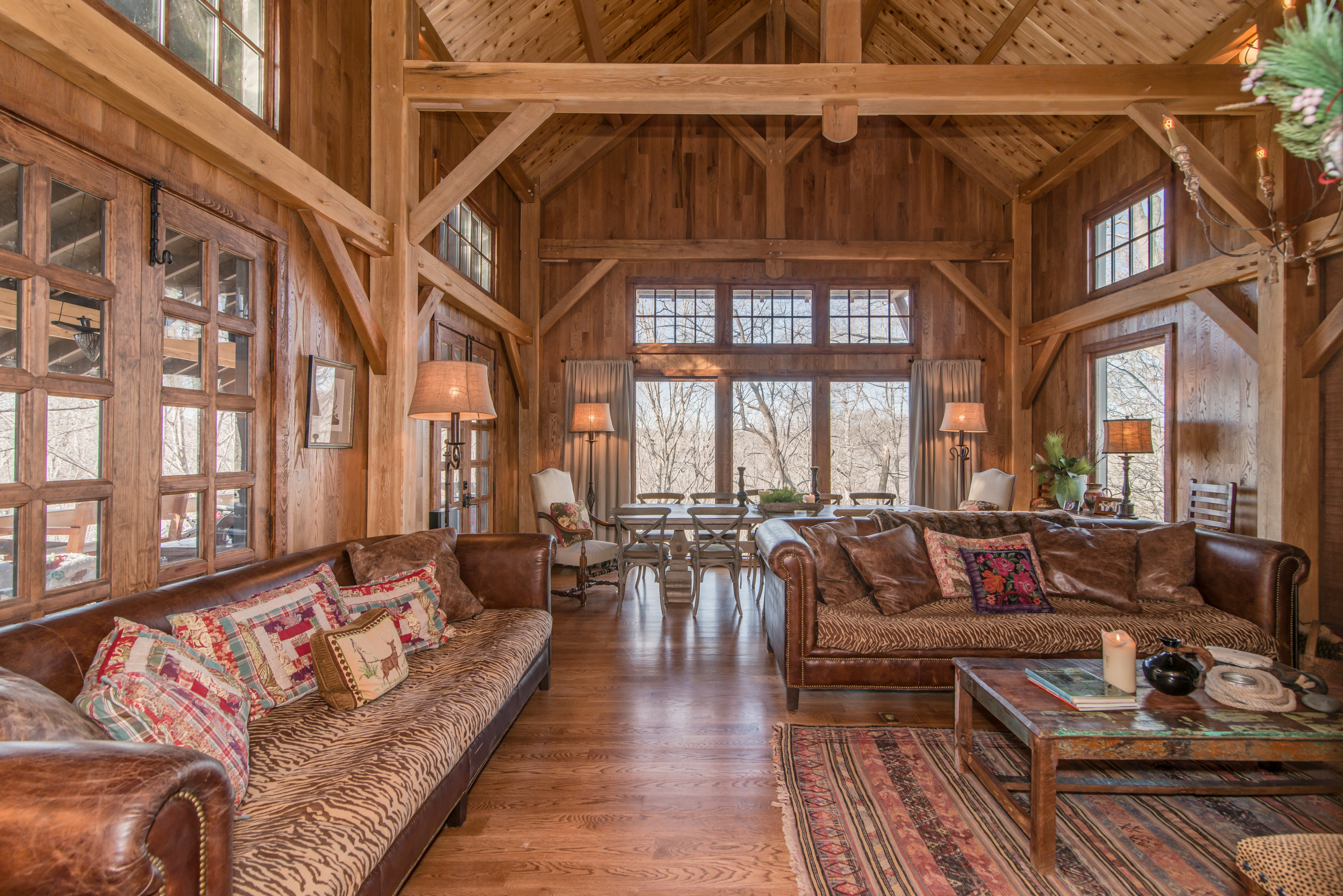 Timber Frame Living Room - Photos \u0026 Ideas | Houzz, image size:2560x1708