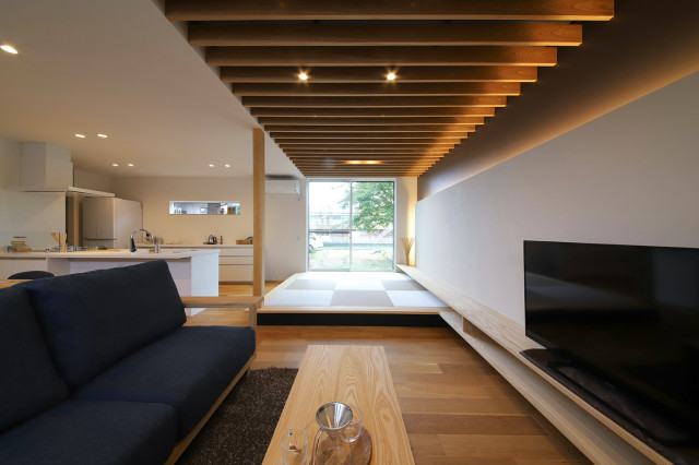 和モダンテイストな和室のあるお家 moderne-salon