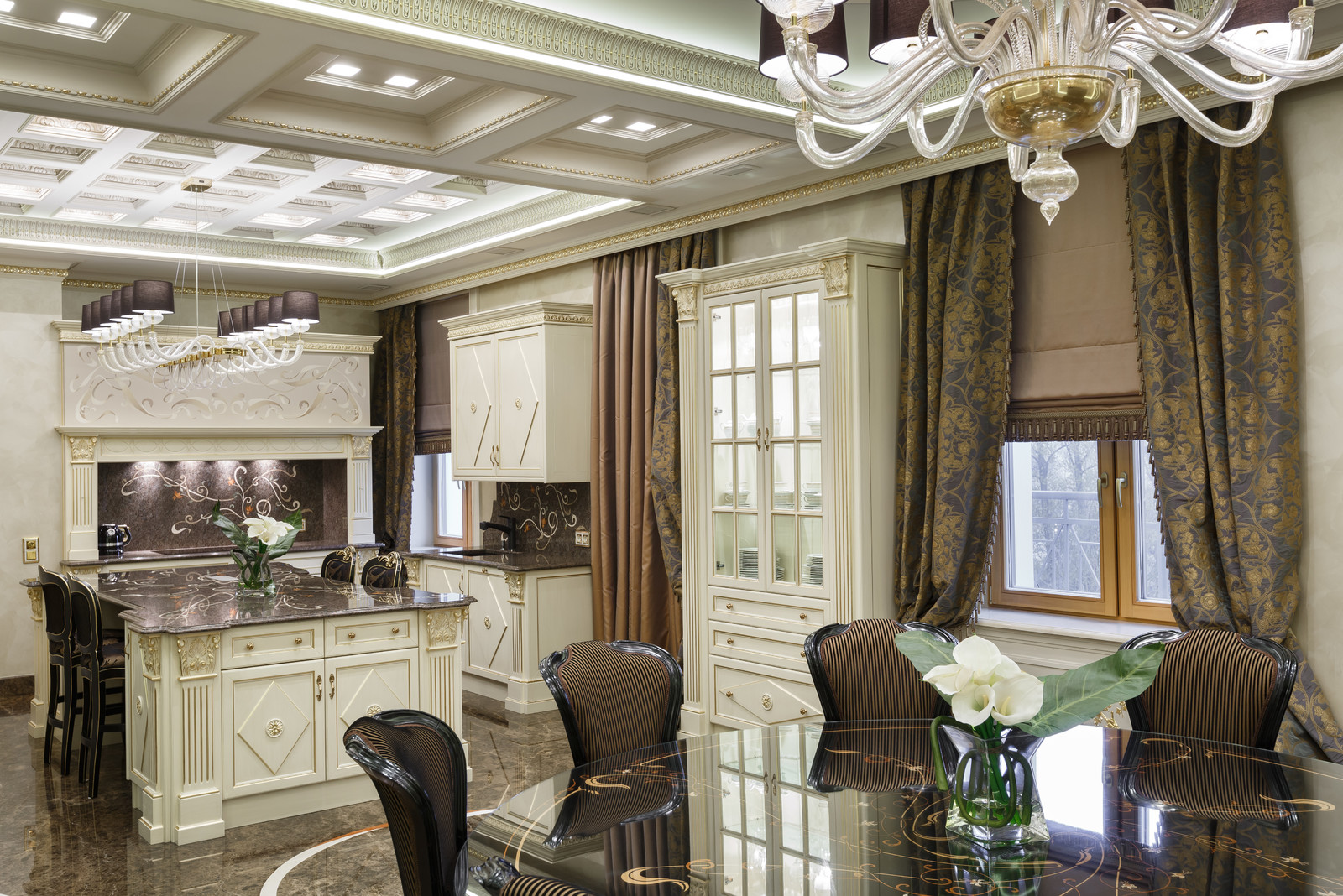 Классический интерьер на Крестовском острове города Петербурга