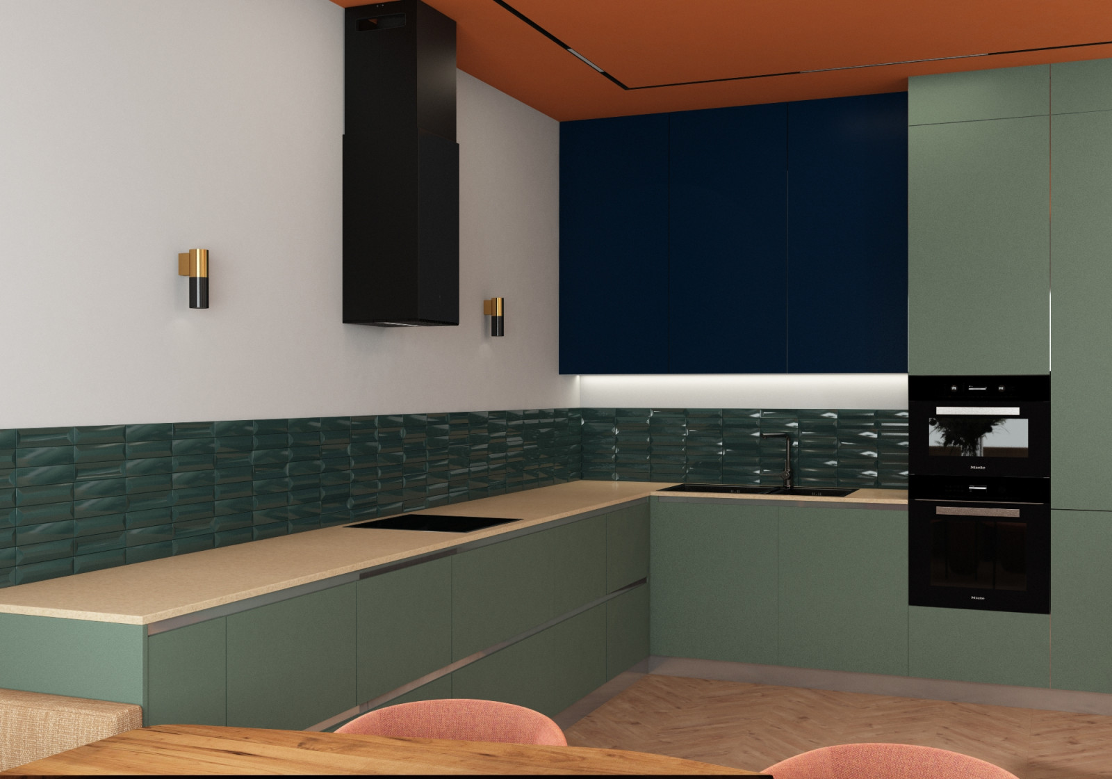 Яркий дизайн интерьера на взлётке