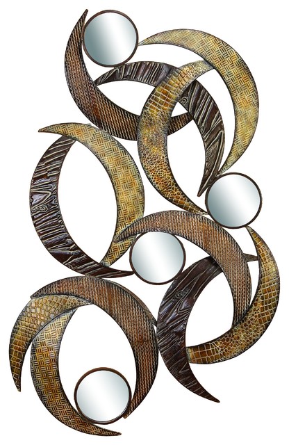 Metal Wall Plaque modern reflections metal mirror wall plaque, beige - contemporary Metal Wall Plaque modern reflections metal mirror wall plaque, beige - contemporary