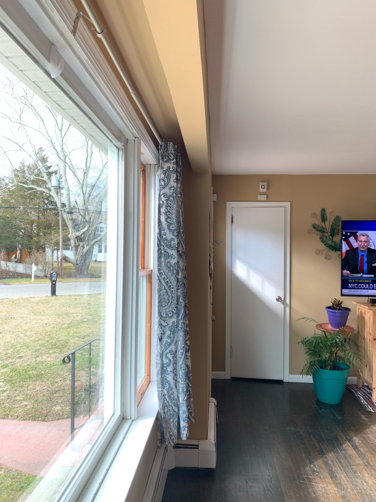 front window curtain placement!