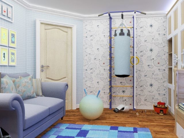 Детская со шведскими обоями