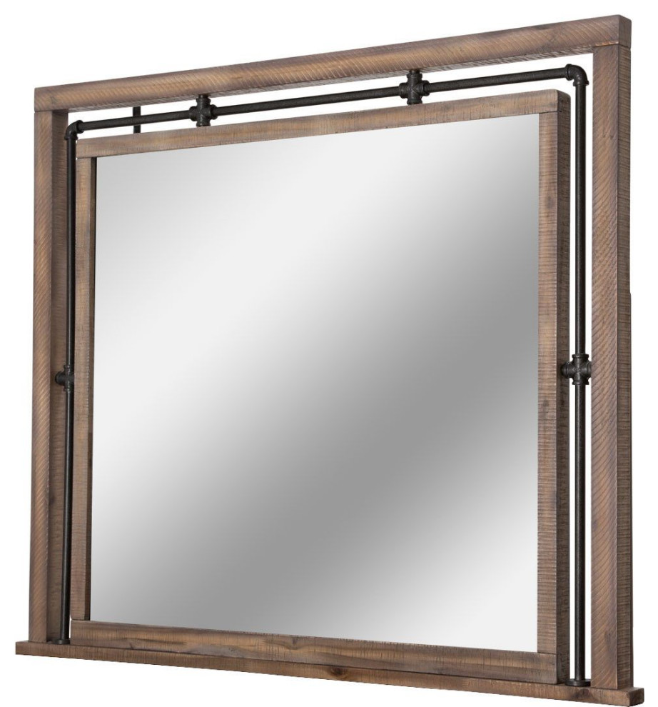 AICO Michael Amini Kathy Ireland Crossings Dresser Mirror - Industrial ...