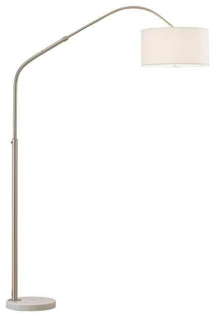 Aero Retractable Arch Floor Lamp, Vintage Mid Century Modern Brass Arc Orb Floor Lamp