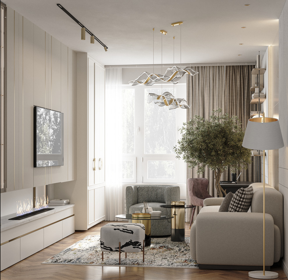 Проект 3-х комнатной квартиры THE WHITE SAVANNAH