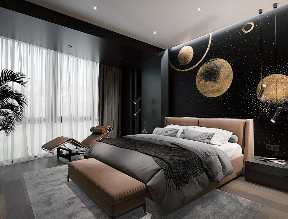 квартира в темных тонах