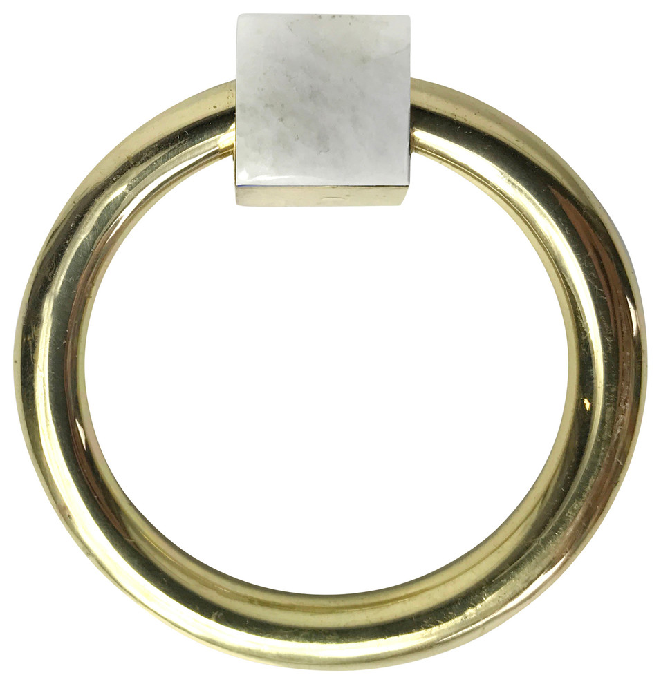 Porter Ring Pull, Brass/Gemstone, Moonstone