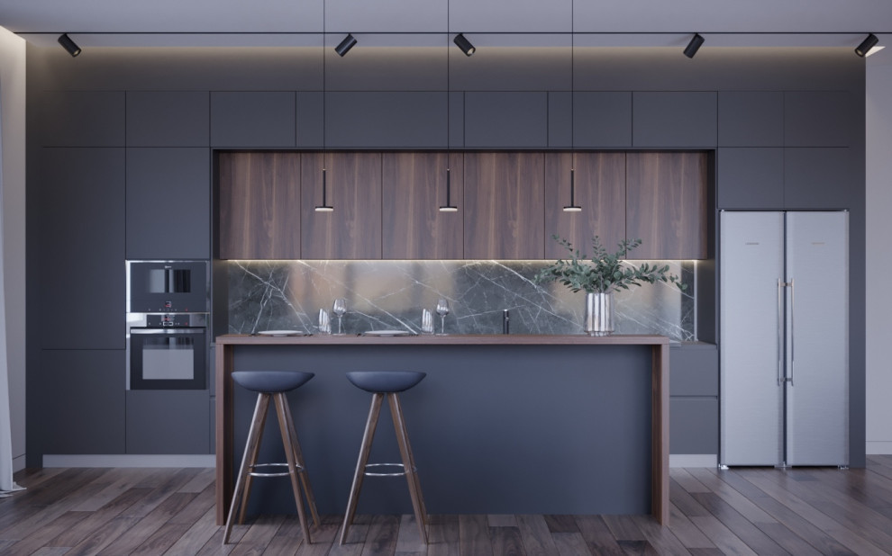 Кухня. Дизайн-проект коттеджа в Московской области