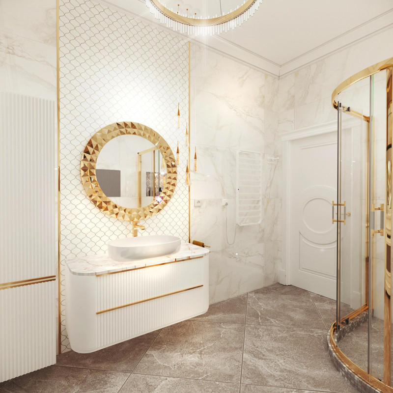 Дизайн-проект интерьеров  дома в поселке «Горный»,проектируемая площадь:188.6 м2