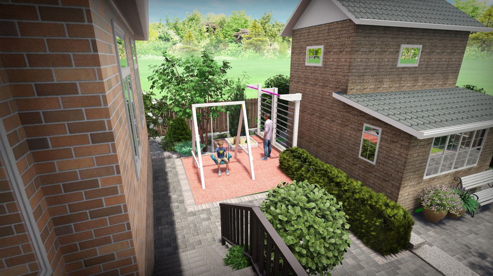 Ландшафтный проект с террасированием участка