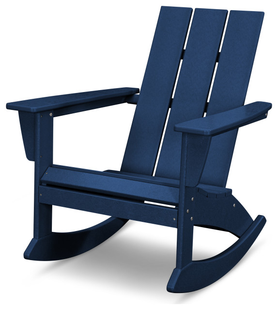 POLYWOOD Modern Adirondack Rocking Chair Contemporary Outdoor