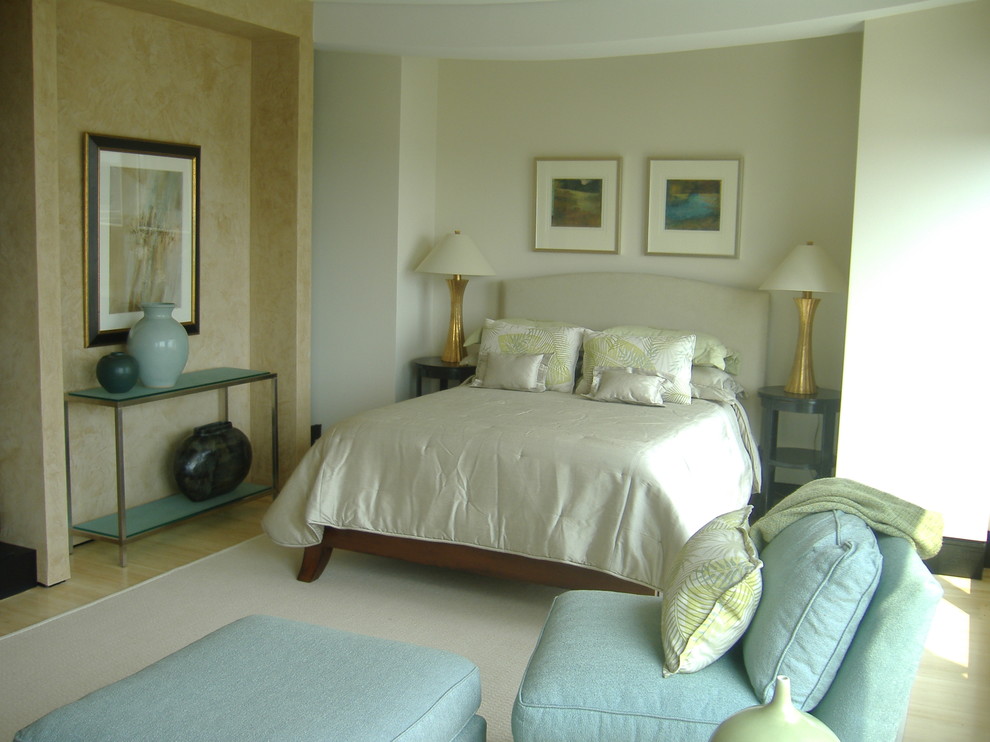 Photo of a transitional bedroom in Charlotte.