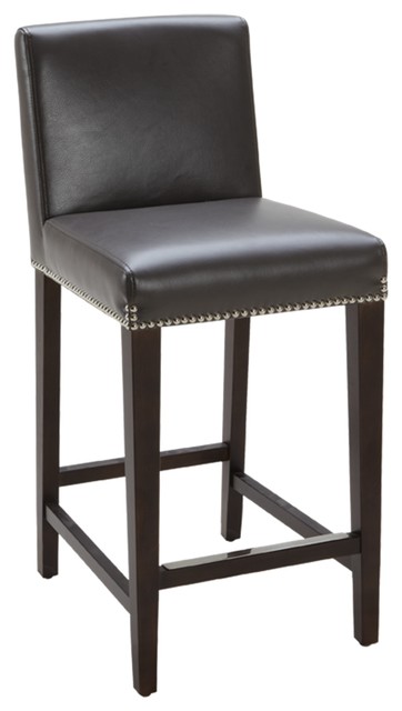Classic Leather Stool, Counter Grey