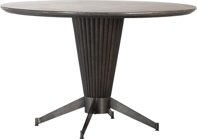 Dining Table Dovetail Baler Round Burnt Oak Dining Table Dovetail Baler Round Burnt Oak