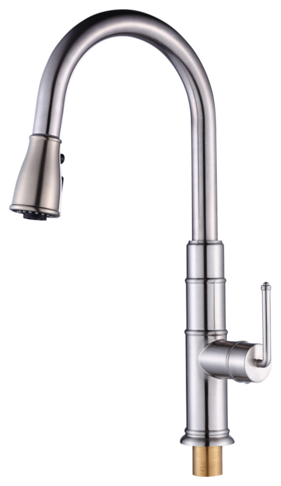 Modern Kitchen Single-hole Faucet LB-8505, Brushed Nickel