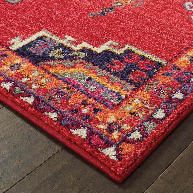 Bohemian Pink Area Rug Southwestern Hall And Stair Runners by