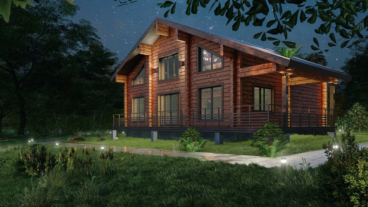 Загородный дом из бруса