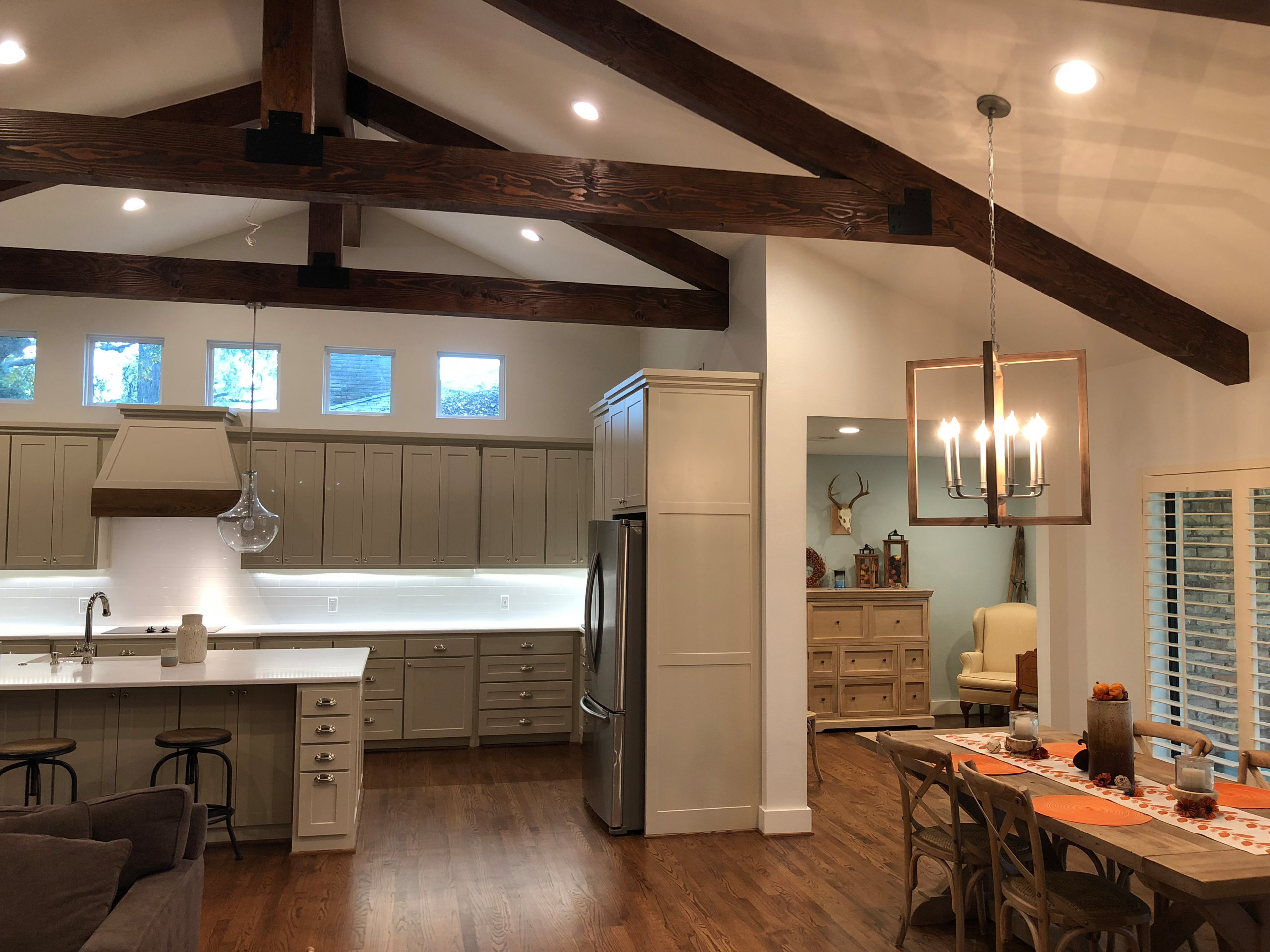 Lake Highlands Custom Home Remodel Kitchen Living Mud Room