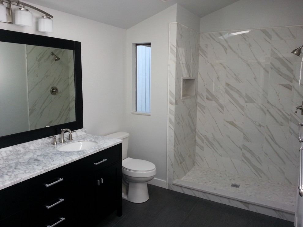 Inspiration for a modern bathroom remodel in Seattle