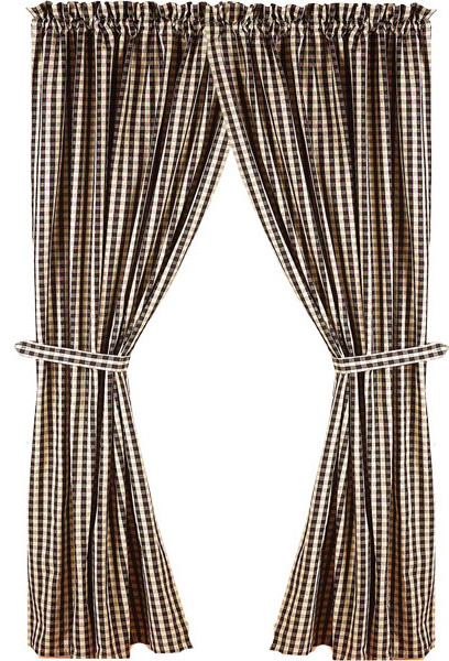 Heritage House Check Drapery Panels Farmhouse Curtains By