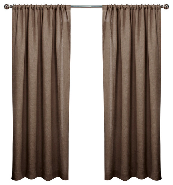 Exclusive Home Burlap Rod Pocket 96 Inch Curtain Panel Pair Contemporary Curtains By Amalgamated Textiles Usa Houzz Exclusive Home Burlap Rod Pocket 96, 96 Inch Curtain Rod