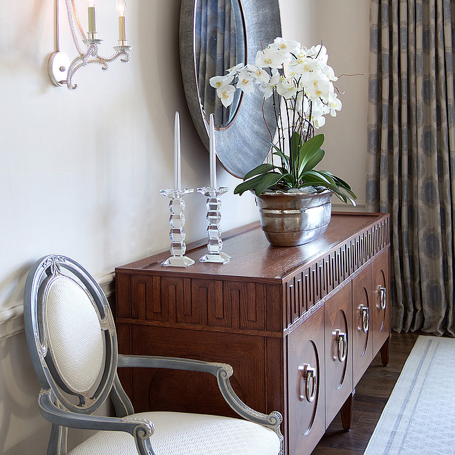 Transitional dining room photo in Houston
