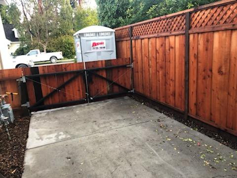 Redwood fence and gate