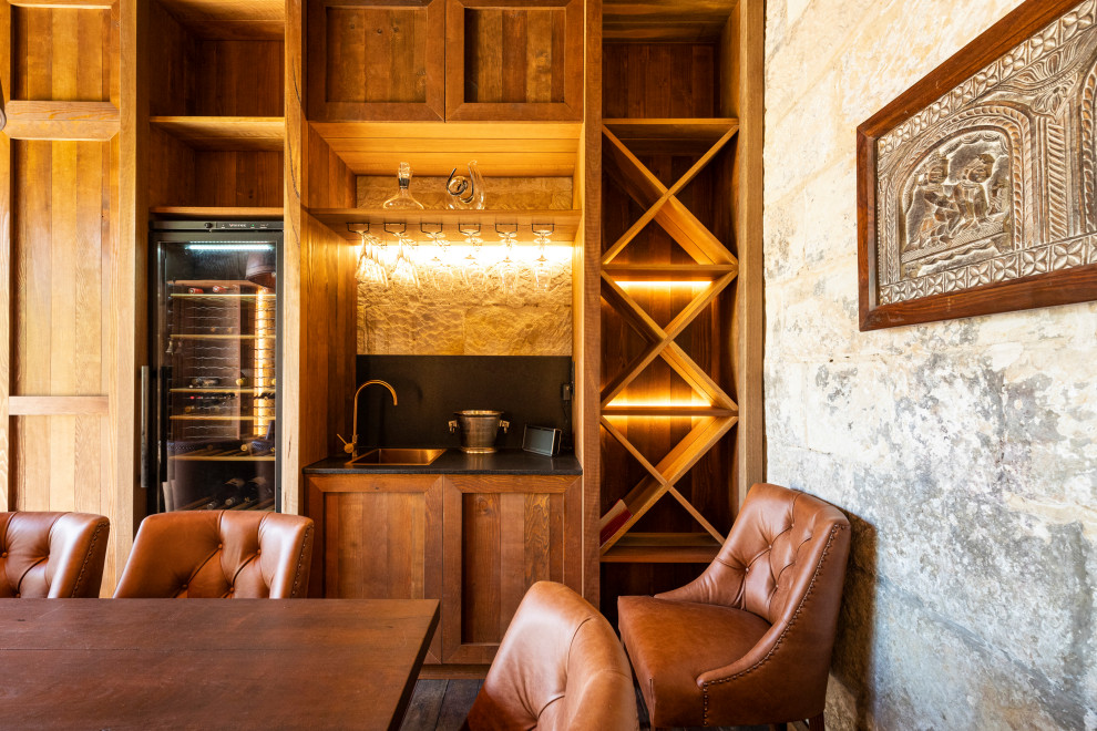 This is an example of a modern wine cellar in Sydney.