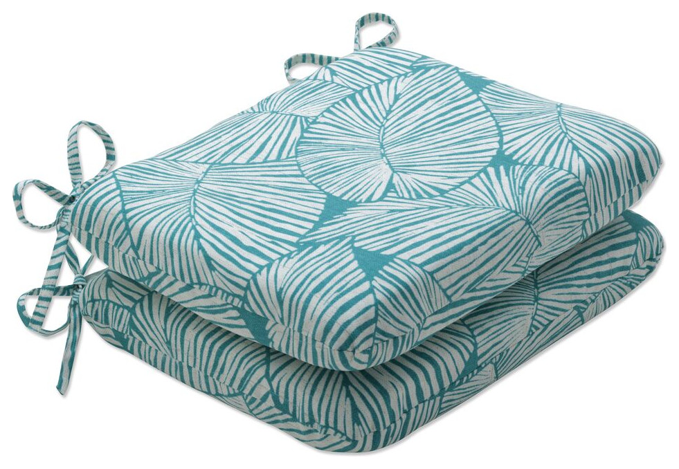 Talia Seaglass Cushions, Set of 2 Tropical Outdoor Cushions And