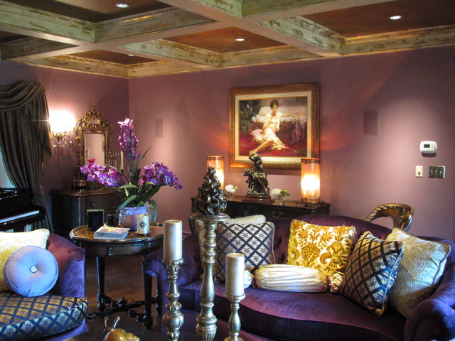 plum colored living room furniture