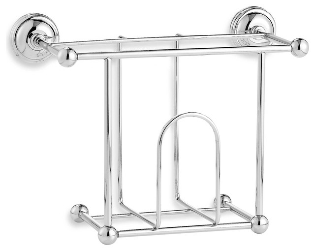 Wall Mounted Magazine Rack Contemporary Racks By Taymor Wall Mounted Magazine Rack Chrome