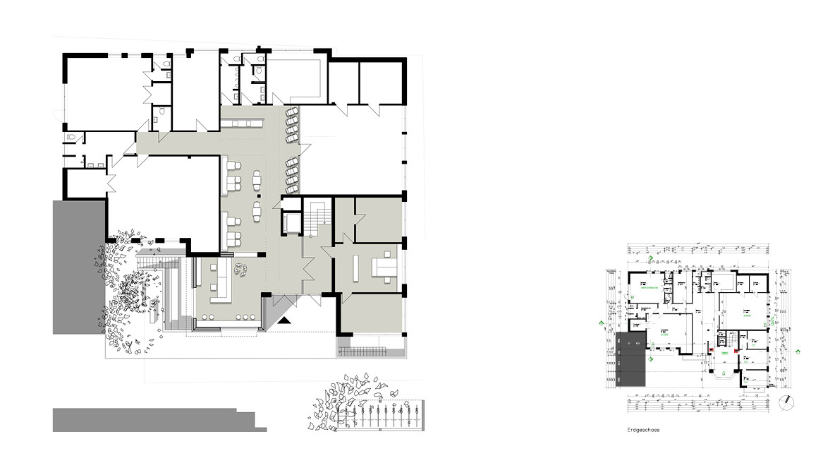 EBW Showroom Erweiterung Eingang Bildungsstätte Büro Planung Präsentation Umplanung Modernisierung Interior Design NRW Krefeld Duisburg Architektur Innenarchitektur Gestaltung 3D Machbarkeitsstudie