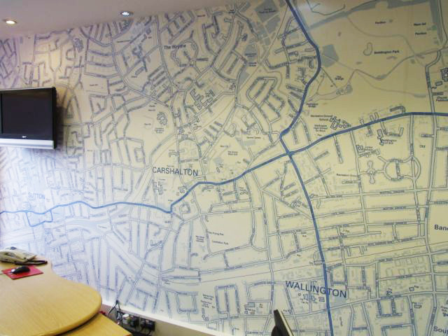 Postcode wallpaper modern