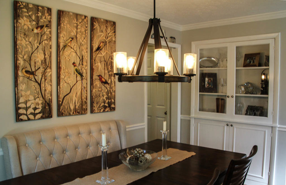 A banquette was the perfect piece to maximize seating in this smaller