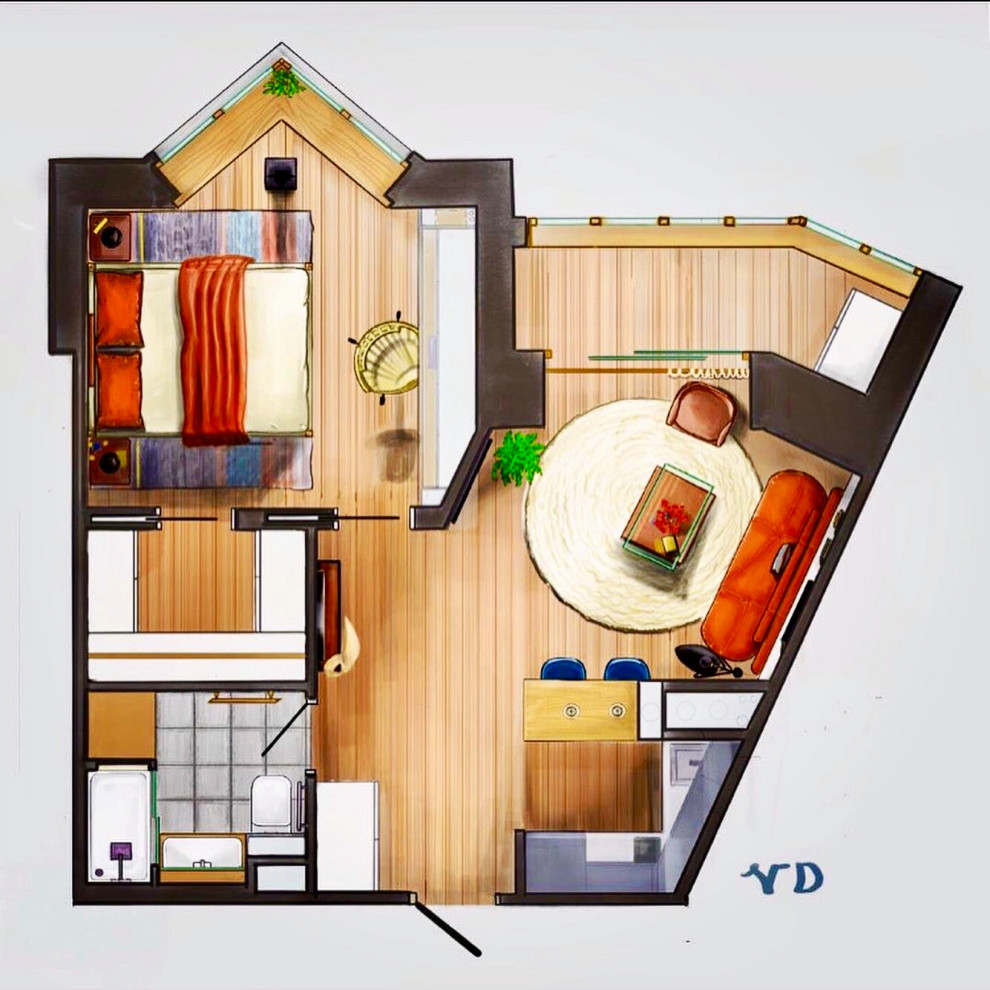 Квартира с открытой планировкой
