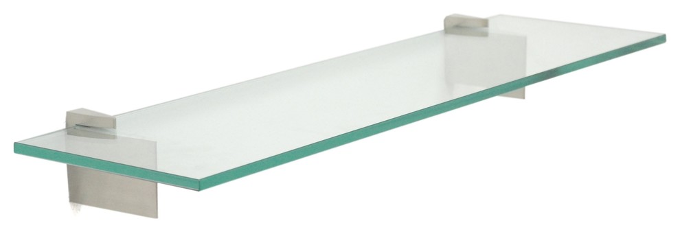 高品質の人気 輸入専門CLEARS SHOPSpancraft Glass Raven Shelf, Brushed Steel, x 30 