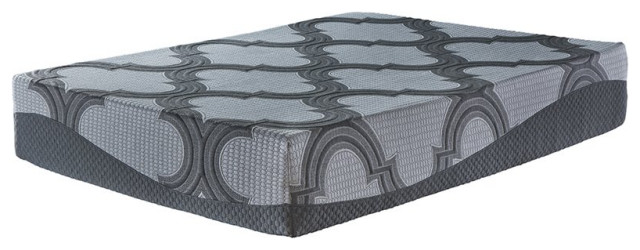 Ashley Furniture Hybrid 12" King Firm Memory Foam Mattress in Gray