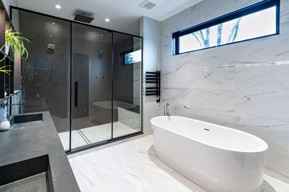 Chicago Luxury Primary Bathroom Remodel with Freestanding Tub